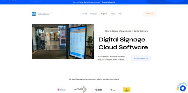 OUR DIGITAL SIGNAGE SOFTWARE SOLUTION WEBSITE content