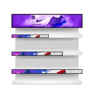 Shelf Edge Supermarket Display Stretched Bar Type Digital Signage Lcd Android Advertising Screen