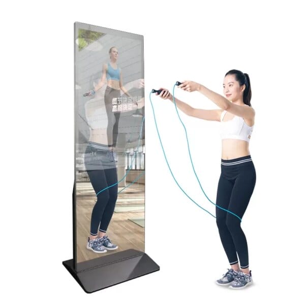 Lcd Smart Touch Digital Signage Gym Home Intelligent Interactive Workout Mirror Fitness