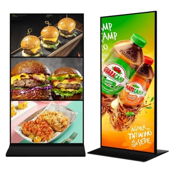 VETO LCD 70 75 86 Inch Indoor floor Standing 4K Narrow Bezel Splicing Android Full Screen Digital Signage Display