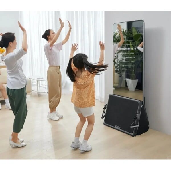 Custom Floor Stand Digital Signage Fitness Smart Wifi Weight Mirror Exercise Workout Mirror