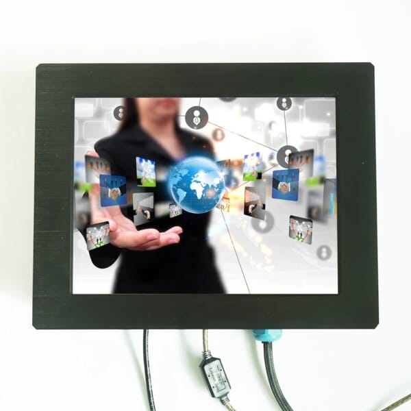 12 Inch IP67 Waterproof Outdoor Rugged Resistive Touchscreen Monitor For Kiosk Digital Signage