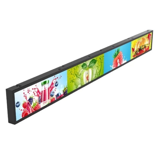 VETO LCD Bar Display Ultra Wide 23.1 Inch Indoor Shelf Edge Advertising Screen Android Stretch Bar Digital Signage