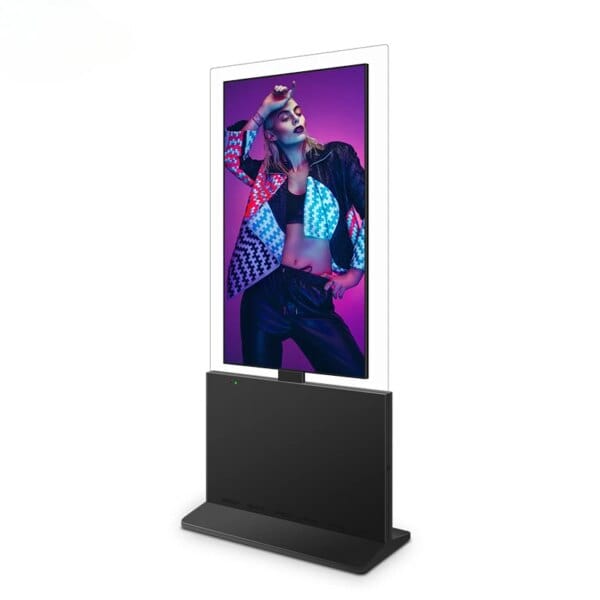 55 Inch Indoor Floor Standing Lcd Floor Standing Screen Ultra Slin Advertising Digital Signage for Window Display