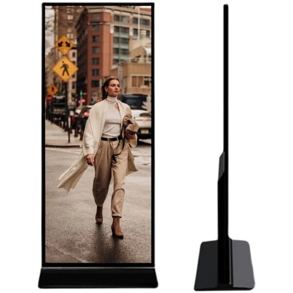 4k HD Floor Standing 55 65 75 Inch Advertising Full Screen Vertical Digital Signage Android Touch Lcd Totem stand display