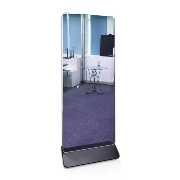 Barber Salon Gym Yoga Room Digital Signage LCD Touch Mirror Kiosk Display Ads Player