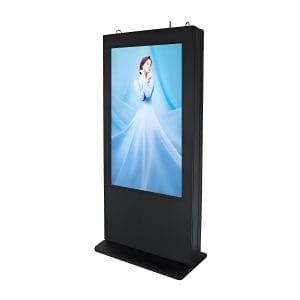 Popular design 55 inch Floor standing Digital Signage outdoor led screen totem Ultra-clear fully tempered glass