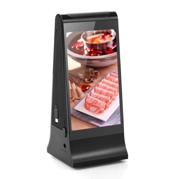 FYD-868SD RK3128 Hot Selling Desktop LCD Double Side Order Call Table Stand Digital Signage Touch Screen Advertising Player