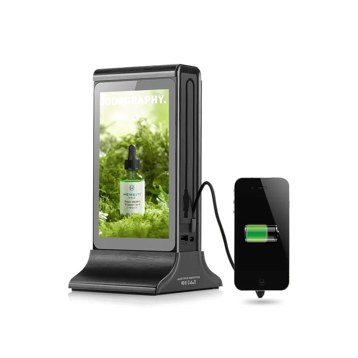 FYD-835SD RK3128 Hot Sale Desktop LCD Double Side Ordercall Table Stand Digital Signage Touch Screen Advertising Player