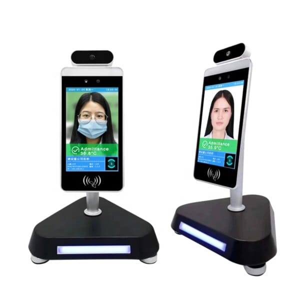 Table Stand Digital Signage Face Recognition Thermometer Temperature Kiosk with Android System and Software