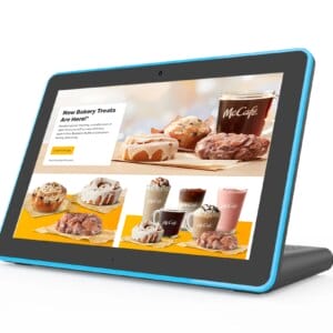WL1082T 10.1" L-Type Digital Signage With LED Light Bar RK3566 10-Point Capacitive Touch Restaurant Digital Tablet
