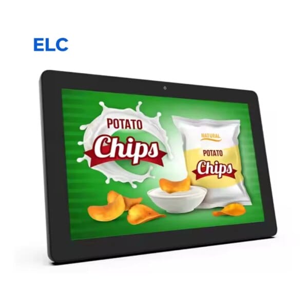 2025 New Design RK3288 Android POE Tablet Digital Signage Display Kiosk Black Wall Mount 10.1 Inch Advertising Display