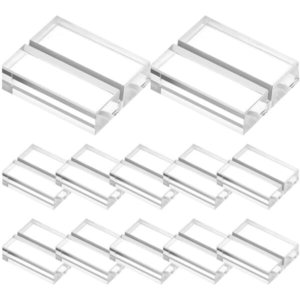 12 Pcs Acrylic Stand Table Numbers Place Card Holder Digital Signage for Weddings Signs Stands The Holders Display