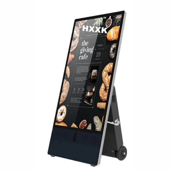 43&apos;&apos; 55&apos;&apos;Inch Floor standing advertising screen wireless player display Portable Battery Powered Digital Signage & Displays