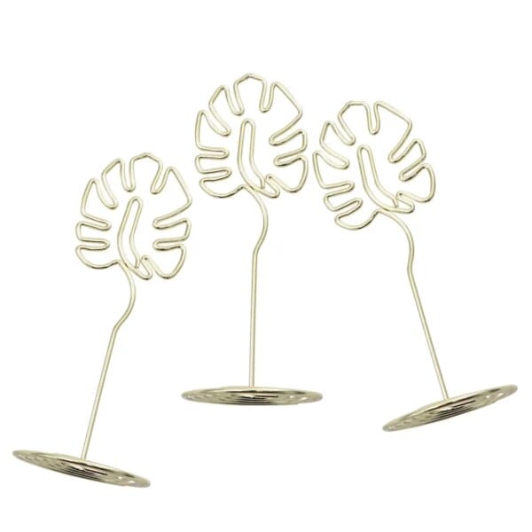 3 Pcs Wedding Supplies Wire Holders Paper Clips Memo Table Number Digital Signage