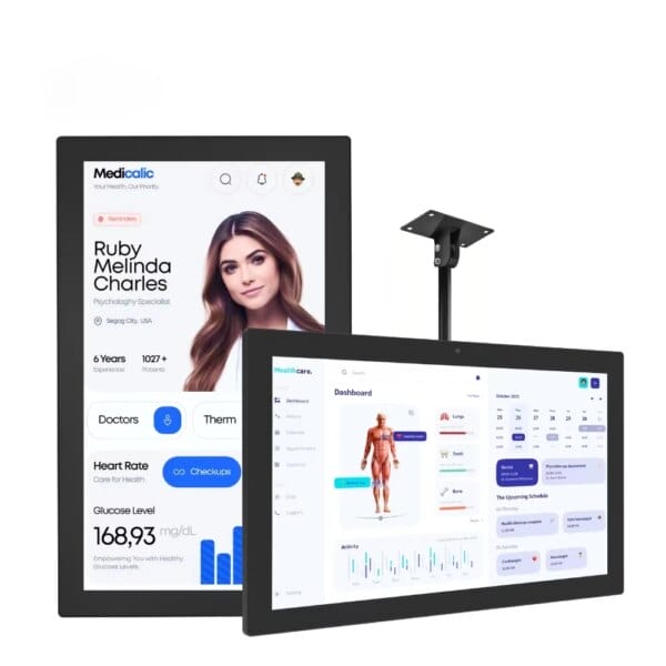 Hospital 10.1 Inch Wall Mount Android 11 Tablet Commercial Digital Signage Display Advertising Tablet With CMS Software