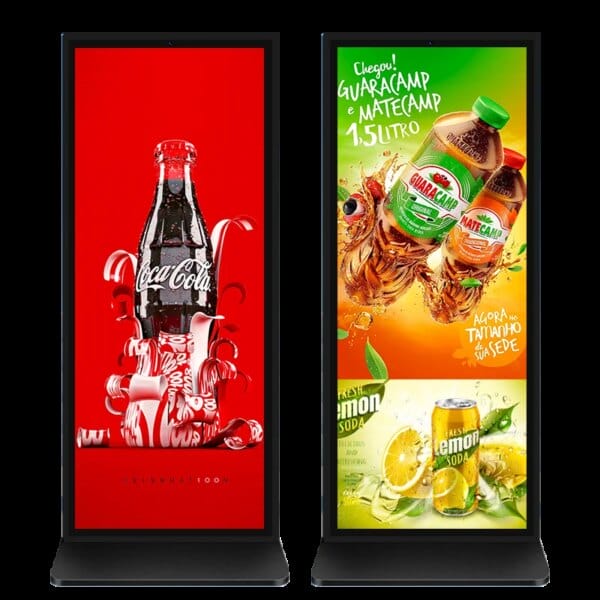 Free CMS Software 70 Inch Indoor Totem Touch Screen Floor Stand 4K Full Screen LCD Advertising Digital Signage And Displays