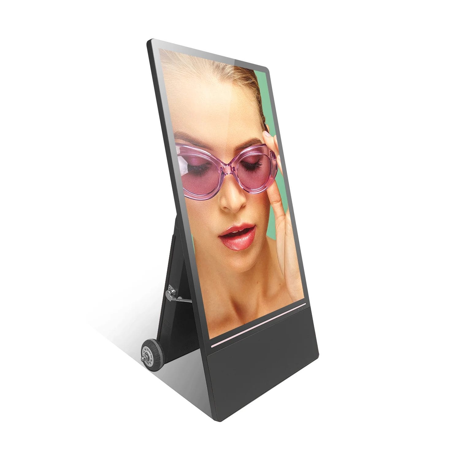 FYD 43 Inch Cloud Remote Control 1800nits Outdoor 45AH Battery Removable Digital Signage Floor Standing Advertising Touch Screen