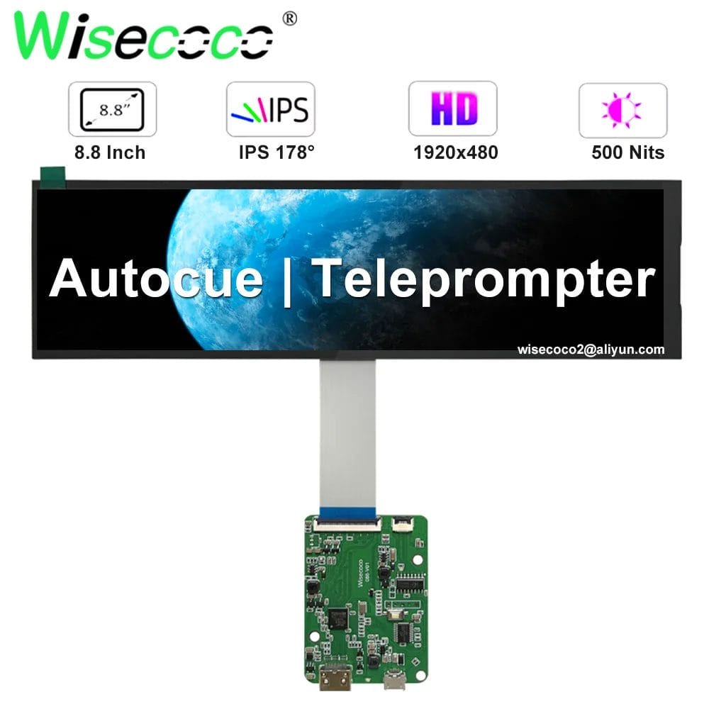 8.8 Inch 1920x480 Ultra-Wide Screen For Windows Raspberry Pi Digital Signage Display