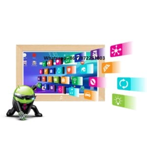 Wooden Frame 32-Inch 1080P Android Tablet Advertising Machine Remote Control POE NFC Digital Signage Advertising Solution