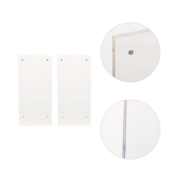 2 Pcs Transparent Banknote Display Rack Menu Stand Sign Holder Digital Signage Shelf Photo Magnet Acrylic