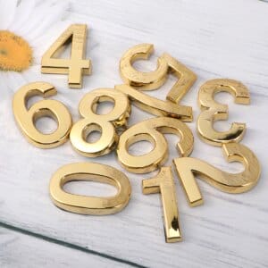 Charcuterie Numbers Retro Decor Signboard House Letter Stickers Golden Office Digital Signage