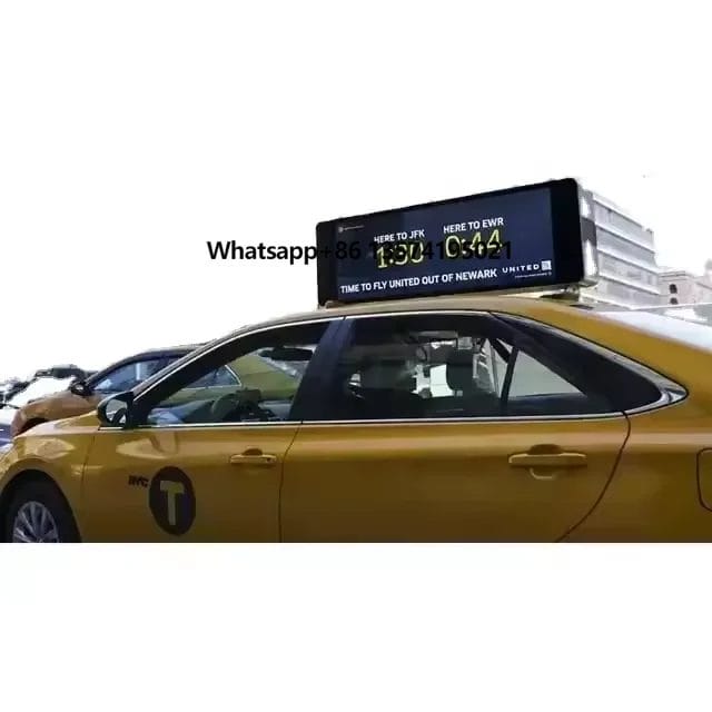 HD Outdoor P5 LED Screen Video Panel Smart Digital Signage Boards for Car Roof Advertising Taxi Top LED Display Supplies