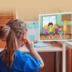 27 Inch Led Video Display Indoor Lcd Tiktok Live Streaming Touch Screen Live Display Portable Digital Signage Kiosk