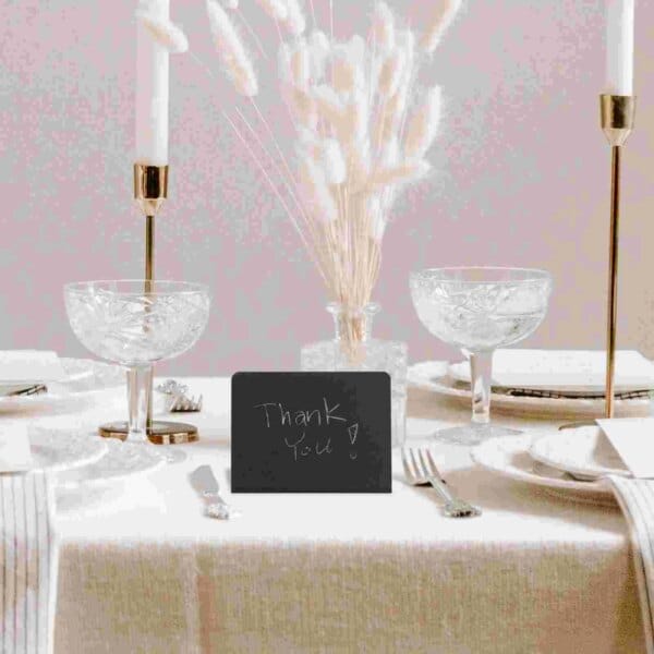 12 Pcs Mini Blackboard Sign Chalkboard for Table Message Digital Signage The Tabletop Signs Pvc Standing Office