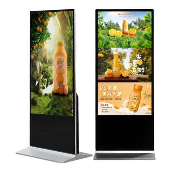 Vertical LCD Display Advertising Monitor 55 Inch Touch Screen Kiosk Digital Signage Floor Stand Advertising Lcd Screen Display