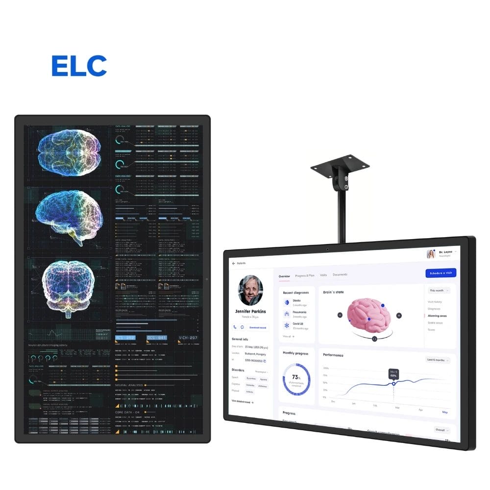 Ceiling Mount 27 32 43 55 Inch Hospital Hang Commercial Digital Signage Display Advertising Android 10 Tablet Lcd Panel