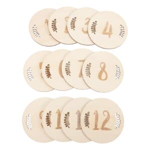 Photo Birth Sign Newborn Digital Signage Photoshoot Wooden Baby Milestone Cards