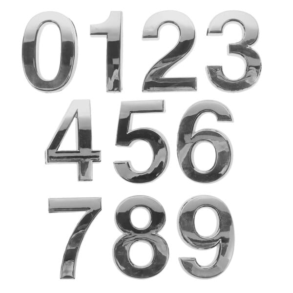 10 Pcs Signboard House Number Doorplate Figure Digital Signage Retro Decor Letter