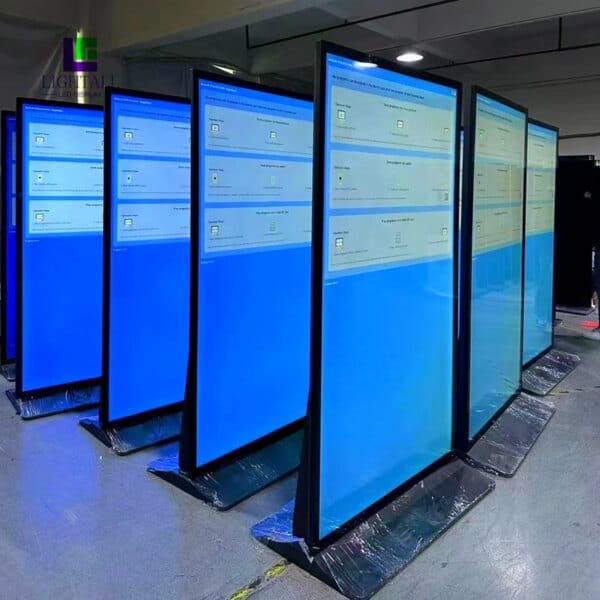 43-86 Inch Floor Stand LCD Digital Signage Totem 4K LCD Display For Advertising High Definition Player