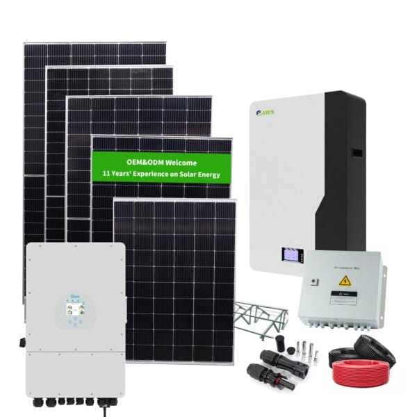 10KW Solar Irrigation Systems for Gardens Outside Digital Signage Display Solar Energe System Growatt Solar Power System Kit