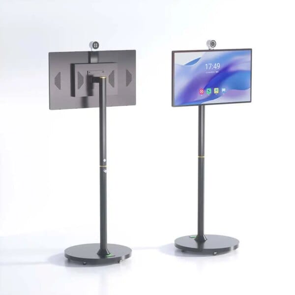 27 Inch Floor Standing Android Digital Signage Video Player Floor Standing Smart Tv Portable Touch Screen Monitor Portable Tv