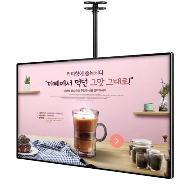 32 43 49 55 Inch Highlight 2K4K Multi-color Custom Commercial Wall Hanging Bracket Advertising Machine Digital Signage