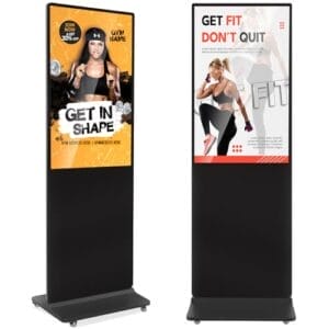 YCKJNB 43 inch Indoor Digital Signage LCD Screen IPS Floor Standing Digital Kiosks Interactive Displays with WiFi HDMI/USB Input Auto AD Player