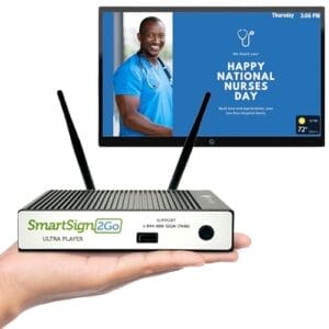 SmartSign2go Ultra Digital Signage 4K UltraHD Media Player with Easy-to-Use Cloud-Based Software (Includes 2-Week Free Software Trial)