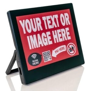 Santek EZ Sign 4.2" E-Paper Digital Signage | Tri-Color Display with USB Update via Windows App | Custom Message Board for Business (Pack of 1)