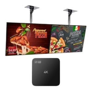 Lunzn Digital Signage Advertising Display Box Commercial AD Media Player for Restaruant Shopping Mall Marketing Business (YM05/1+8G)